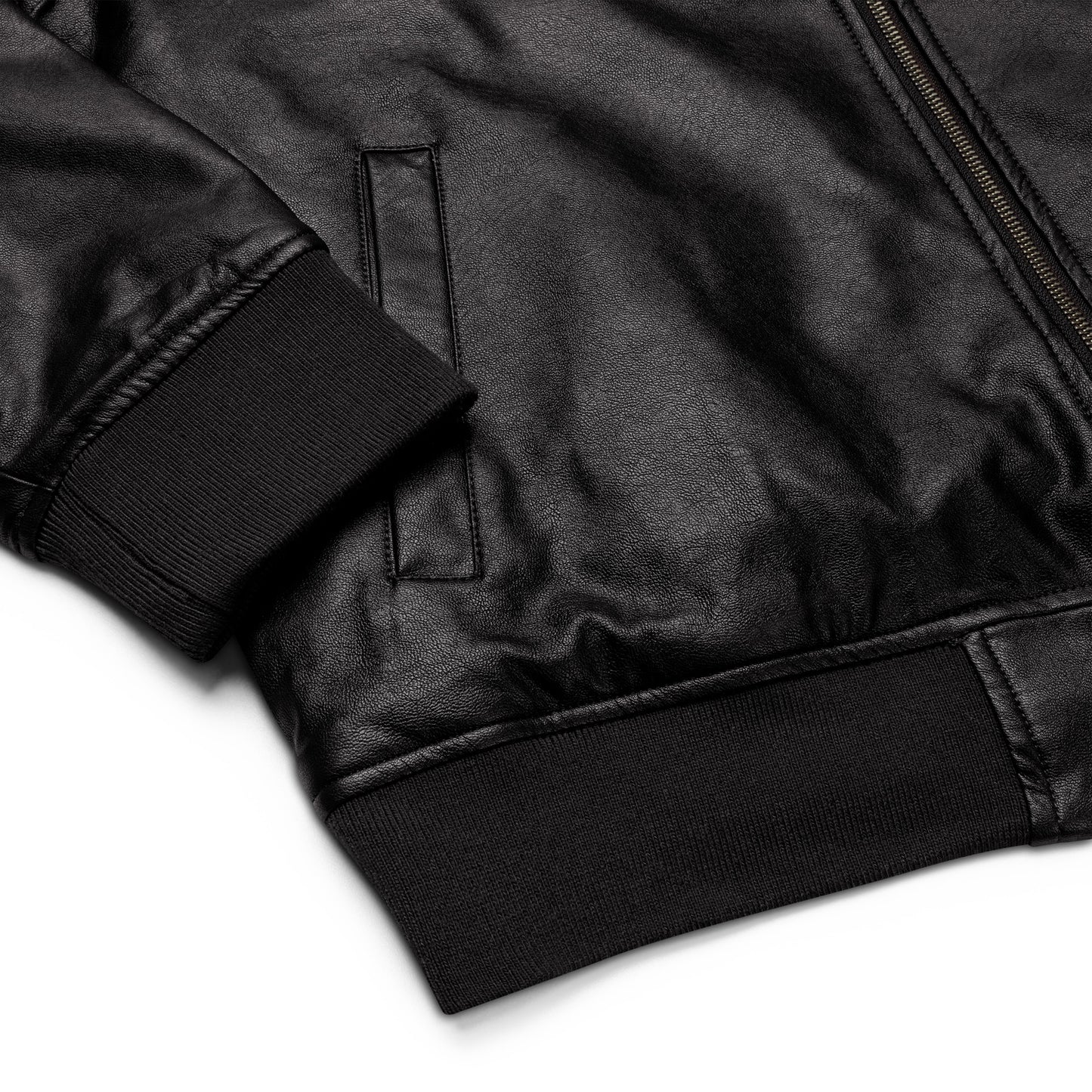 Faith Over Fear - Leather Bomber Jacket - Unisex