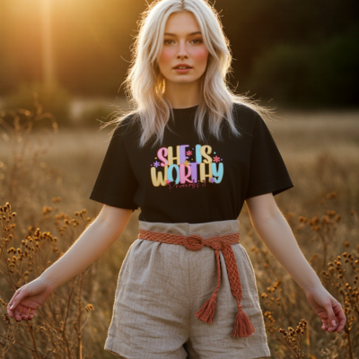 She Is Worthy - Women’s Faith T-shirt